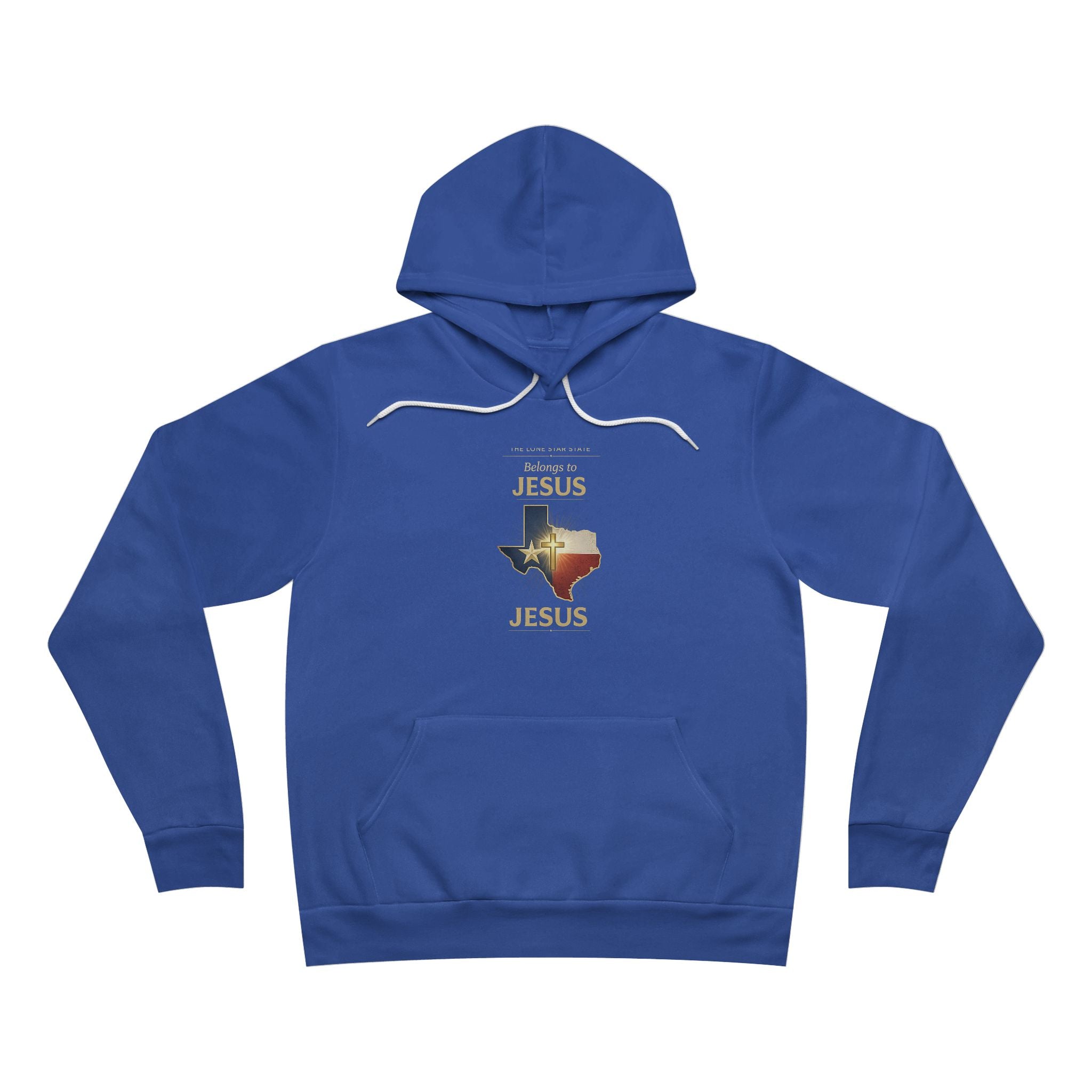 Texas & Jesus Hooded Pullover — Texas Flag Cross Graphic Hoodie