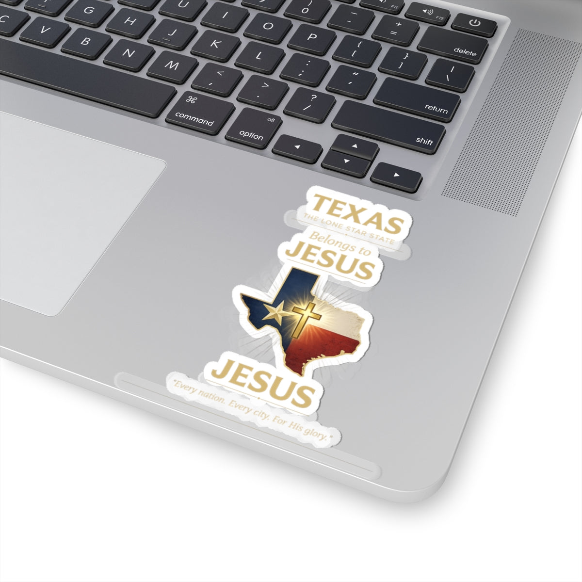 Texas Belongs to Jesus – Christian Faith Sticker – Map Decal – Pertenece a Cristo