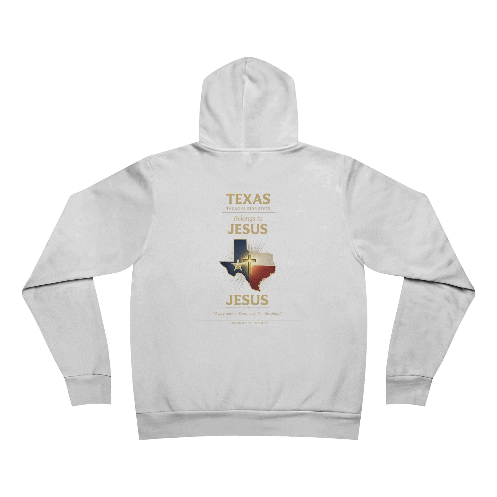 Texas & Jesus Hooded Pullover — Texas Flag Cross Graphic Hoodie