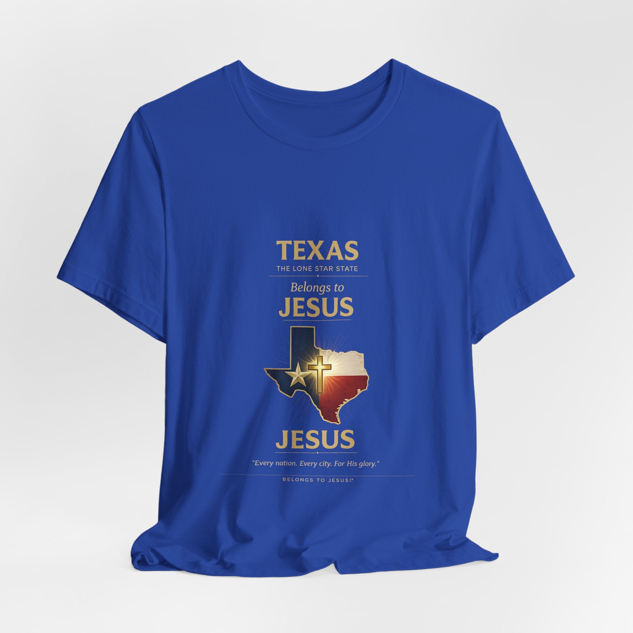 "Texas Belongs to Jesus – Christian T-Shirt – Faith Map Tee"