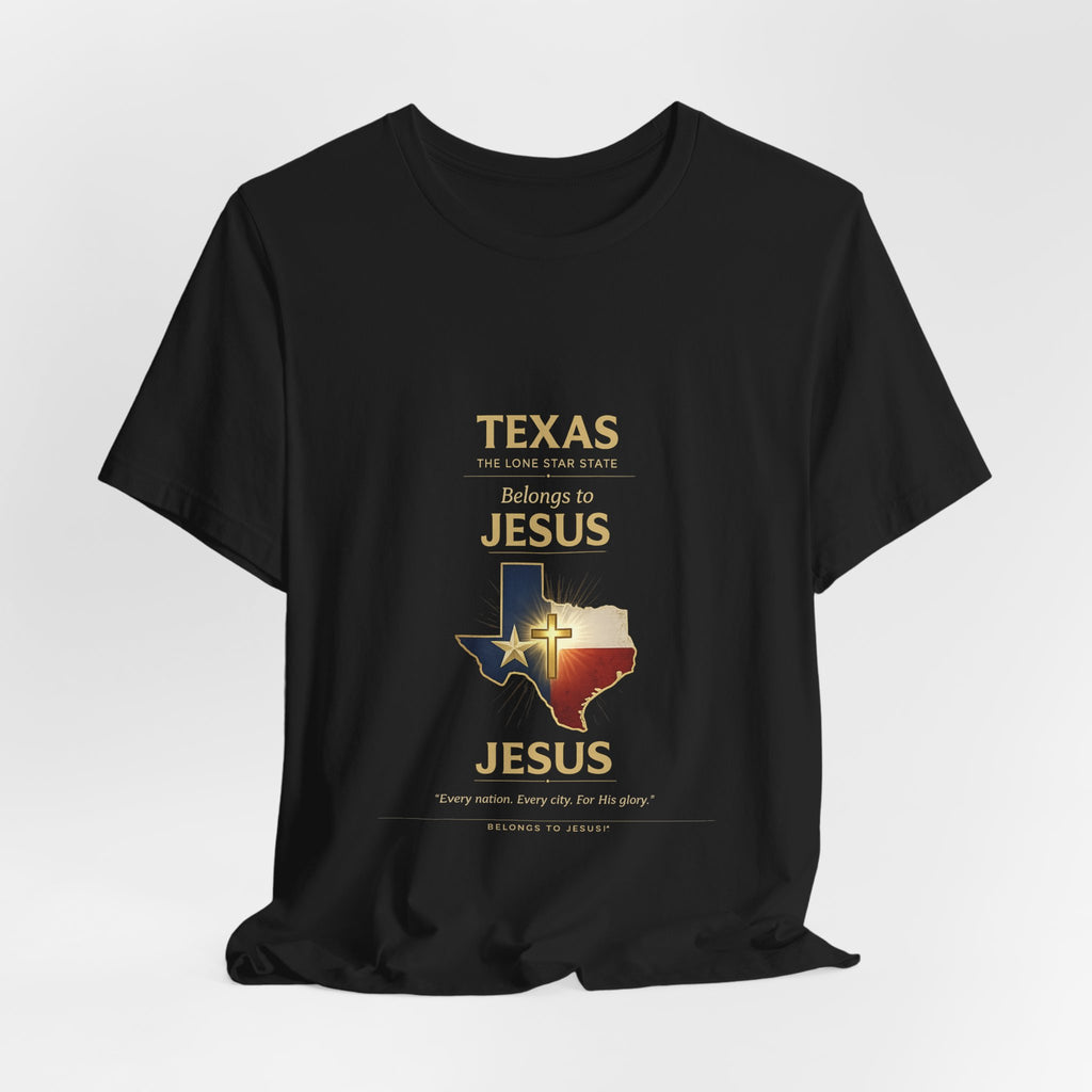 "Texas Belongs to Jesus – Christian T-Shirt – Faith Map Tee"