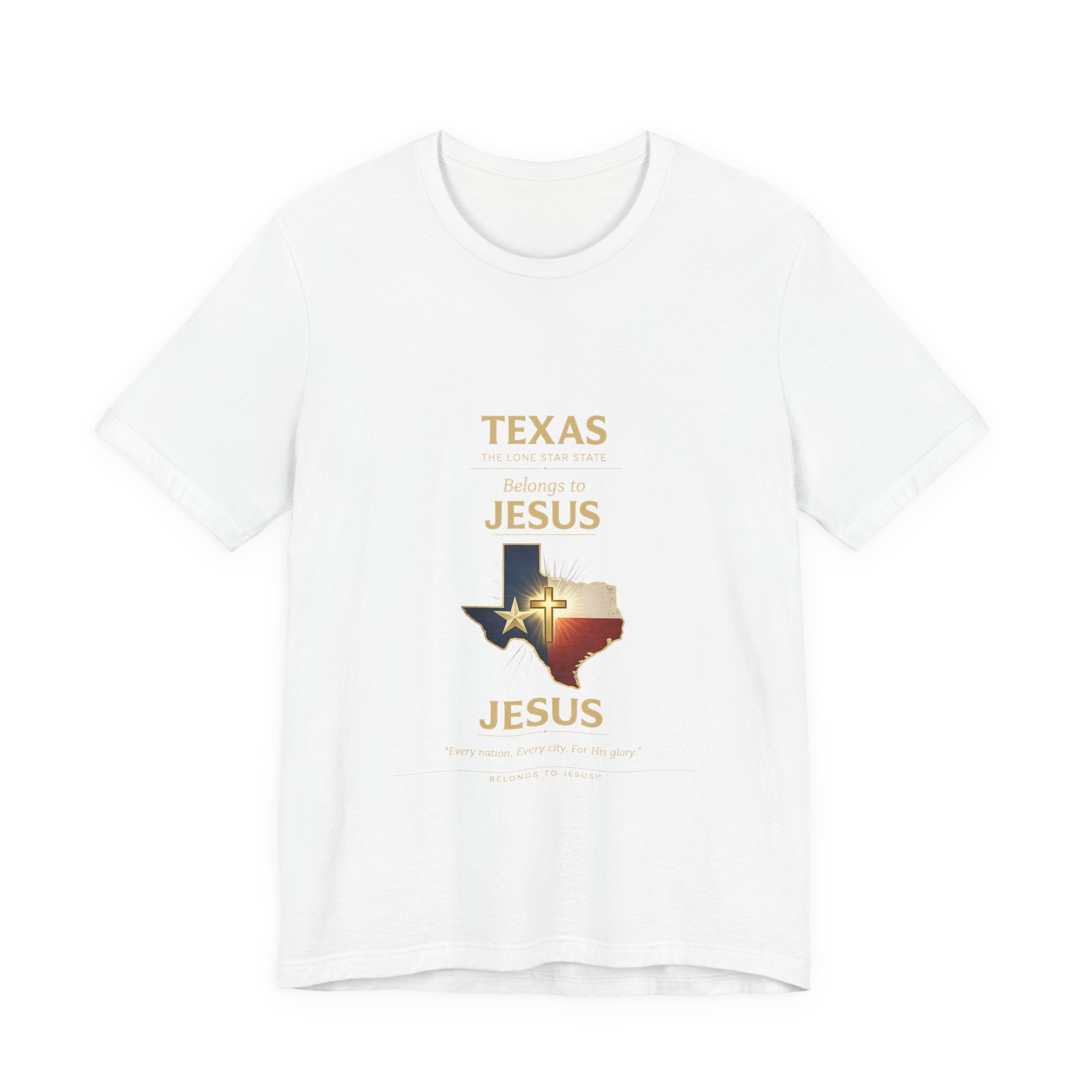 "Texas Belongs to Jesus – Christian T-Shirt – Faith Map Tee"