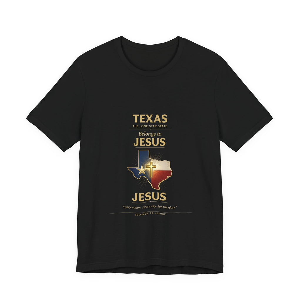 "Texas Belongs to Jesus – Christian T-Shirt – Faith Map Tee"