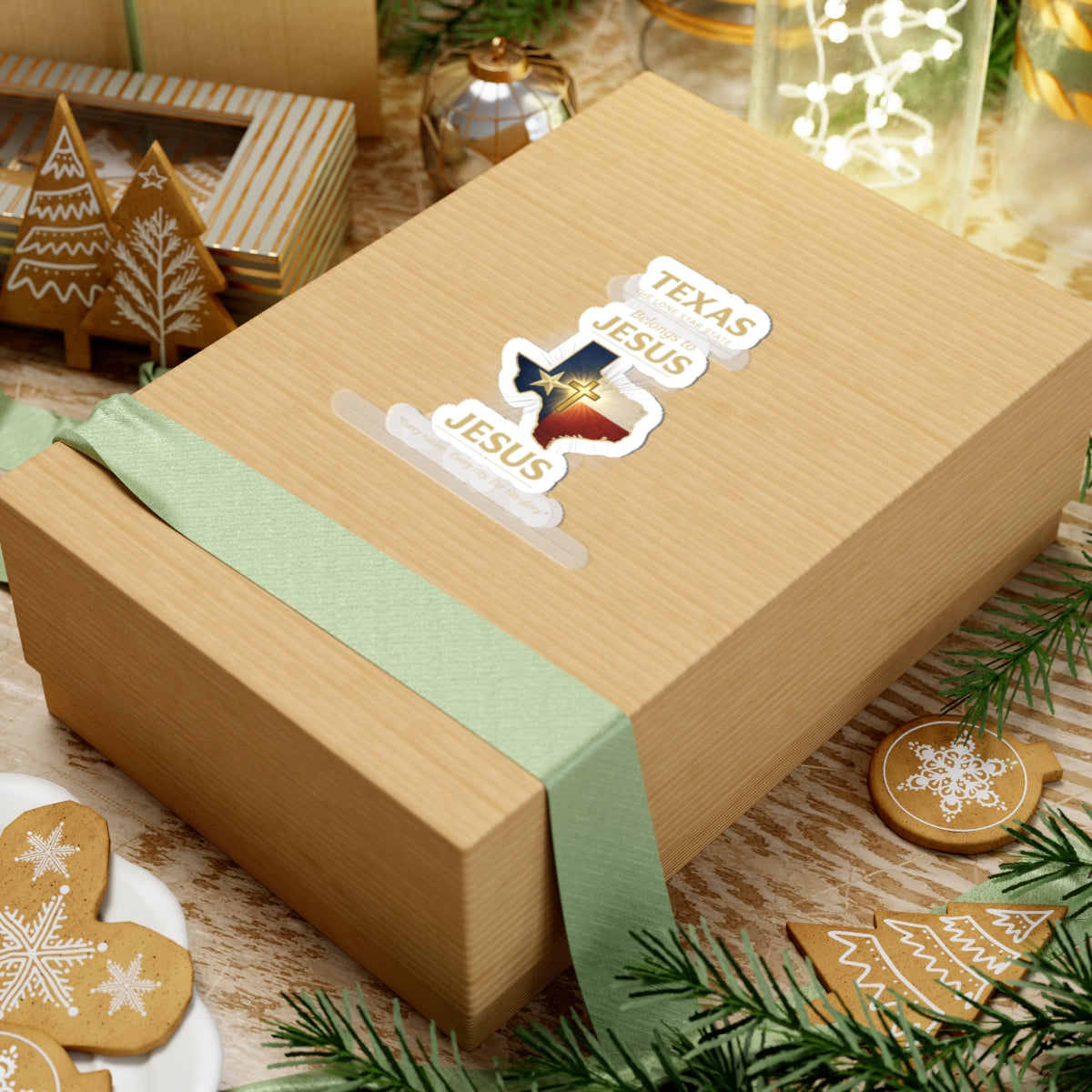 Texas Belongs to Jesus – Christian Faith Sticker – Map Decal – Pertenece a Cristo