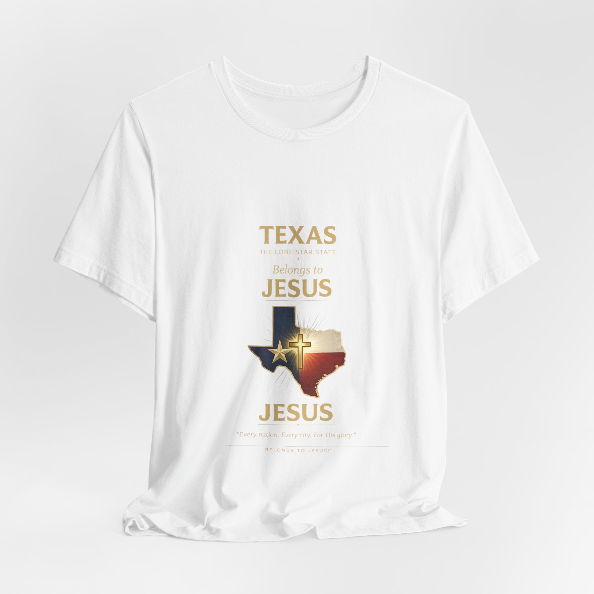 "Texas Belongs to Jesus – Christian T-Shirt – Faith Map Tee"
